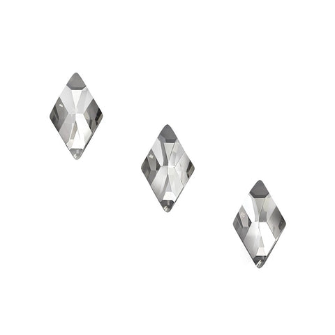 Swarovski Rhombus Flatback Rhinestone / Silver Shade