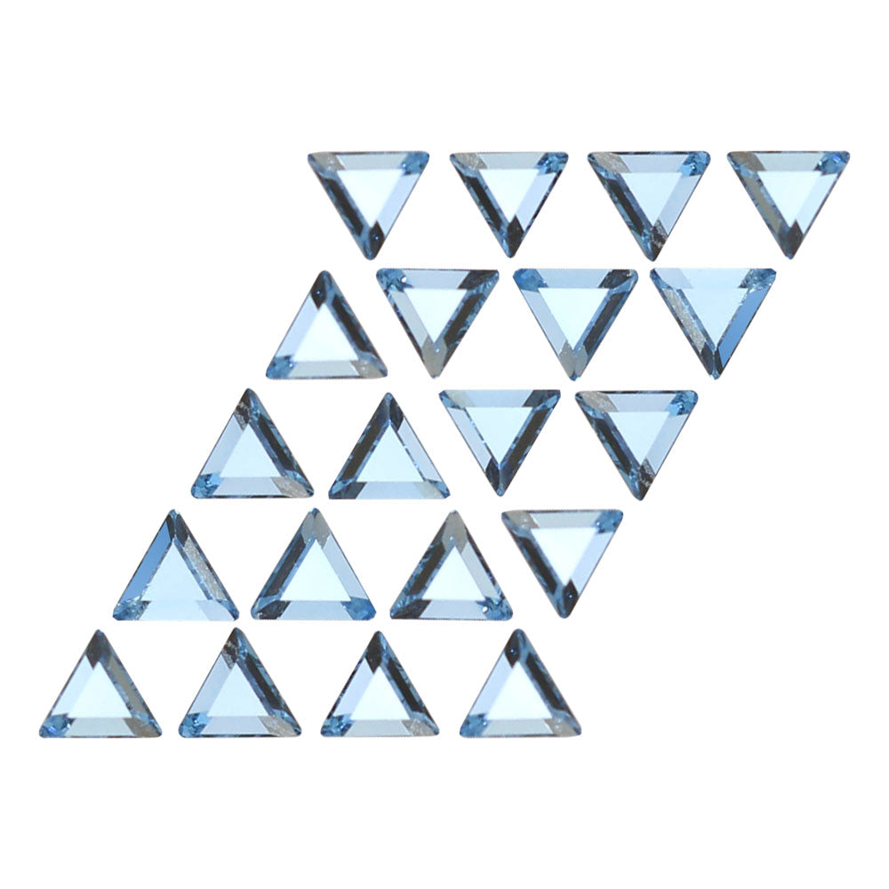 Swarovski Triangle Flatback Rhinestone / Aquamarine