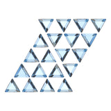 Swarovski Triangle Flatback Rhinestone / Aquamarine