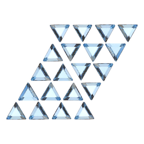 Swarovski Triangle Flatback Rhinestone / Aquamarine