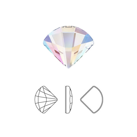 Swarovski Round Spike Flatback Rhinestone / Black Diamond Shimmer – Daily  Charme