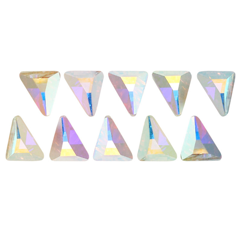 Daily Charme Crystal Swarovski Foiled Triangle Beta Flatback Rhinestone / Crystal AB