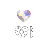 Swarovski Heart Flatback Rhinestone / Crystal AB Nail Art Decor Supply Design