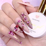 Swarovski Heart Flatback Rhinestone / Fuchsia 2808 Crystal for Nail Art Pink