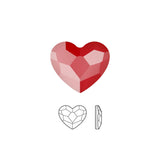 Swarovski Heart Flatback Rhinestone / Royal Red Lacquer Valentine's Day Nail Art
