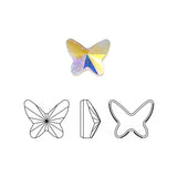Daily Charme Swarovski Butterfly Flatback Rhinestone / Crystal AB