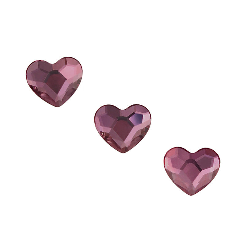 Swarovski Heart Flatback Rhinestone / Antique Pink