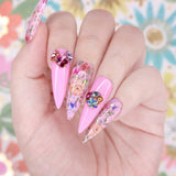 Swarovski Spring Flower Crystal Mix Pink Nail Art Cluster