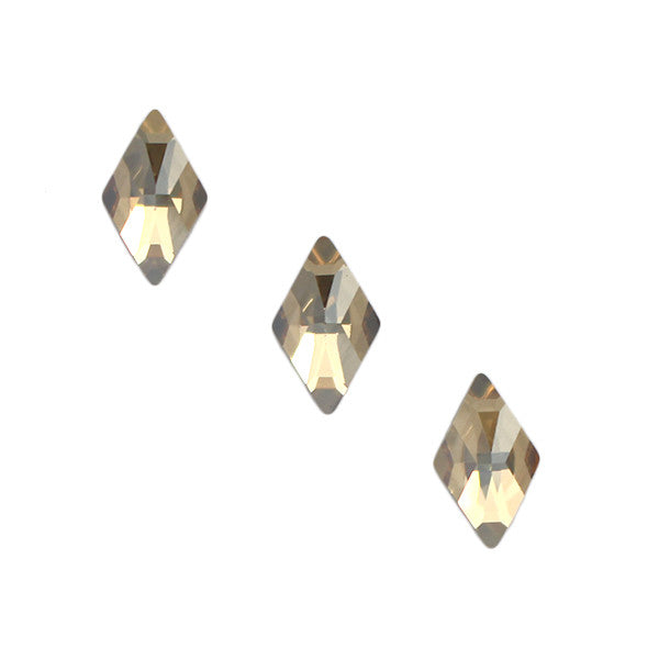 Swarovski Rhombus Flatback Rhinestone / Golden Shadow