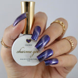 Charme Gel / Cat Eye C24 Sirius Purple Blue Galaxy Polish Nail Art