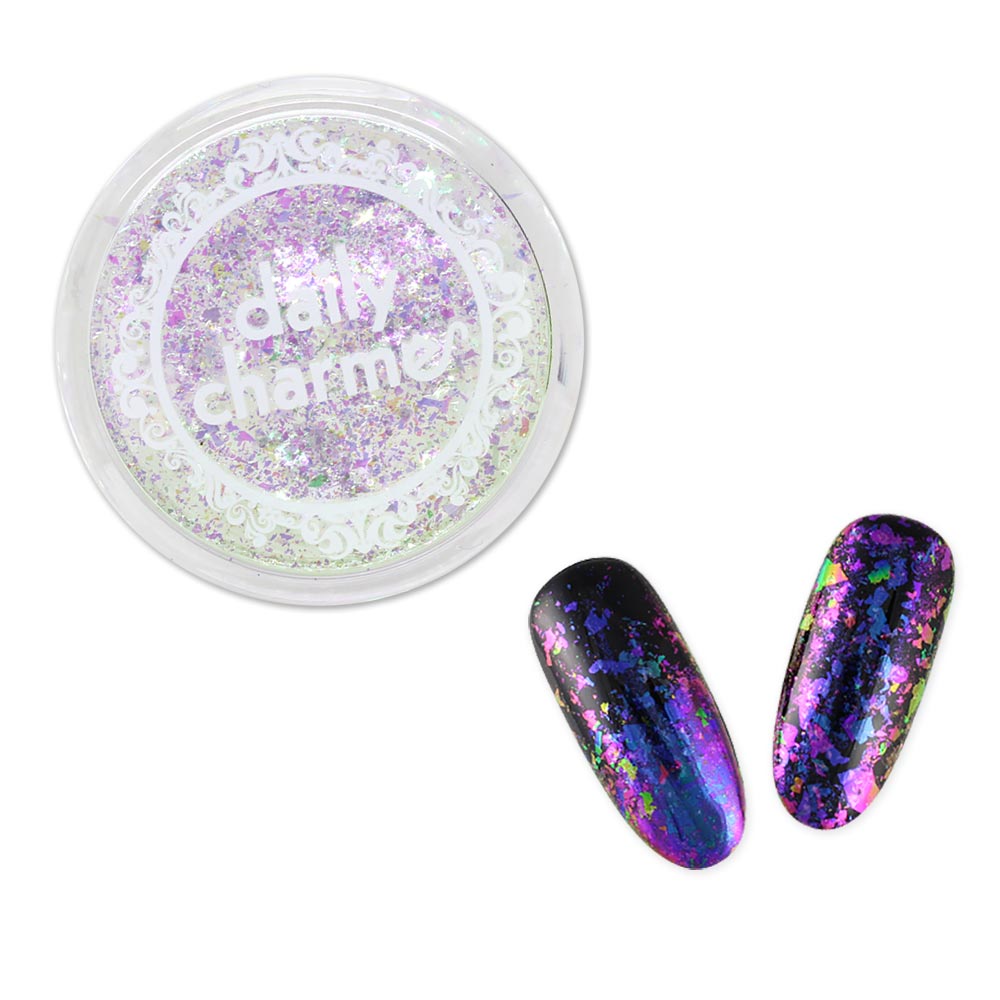 0.5g/Box Aurora Nail Powder Glitter Shiny Transparent Chameleon Pigmen –