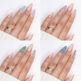 Twinkle Twinkle Rhinestone Opal Collection / 4 Colors Pastel White Rose Green Blue Chrysolite