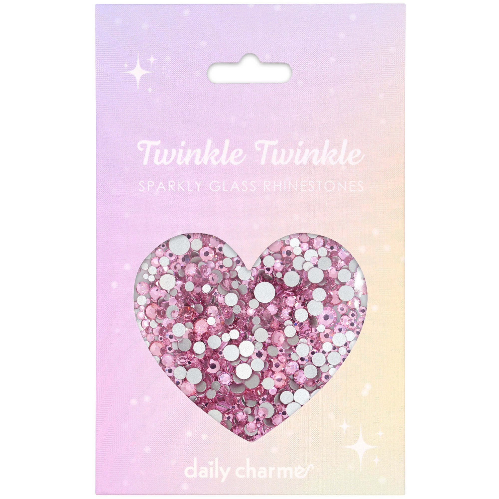 Twinkle Twinkle Round Flatback Rhinestone Mix / Light Rose Nail Crystal