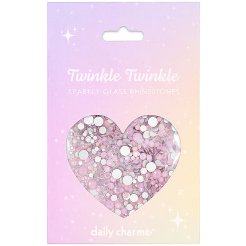 Twinkle Twinkle Round Flatback Rhinestone Mix / Rose Opal Crystal Nail Art