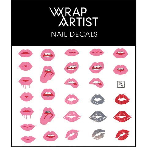 Daily Charme Nail Art WrapArtist Nail Decals / Speak Up - Lips Love