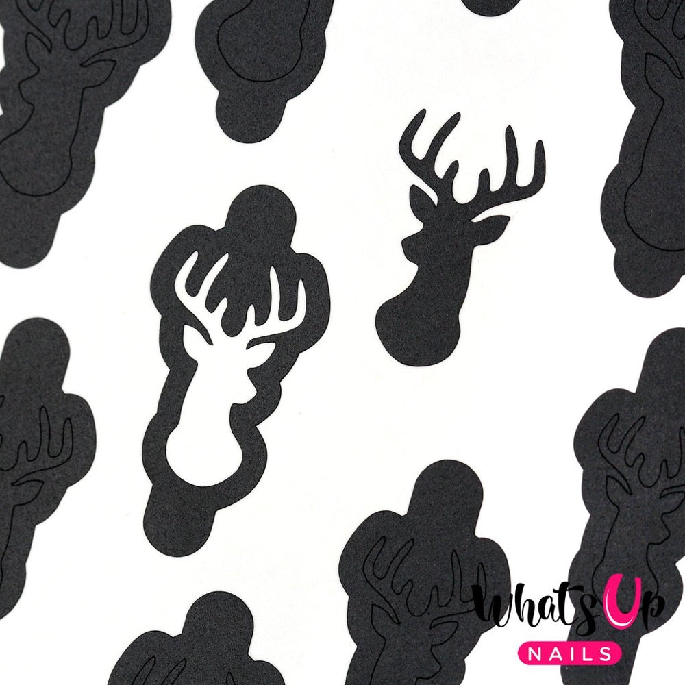 Daily Charme Nail Vinyl Sticker Whats Up Nails / Antler Stencils