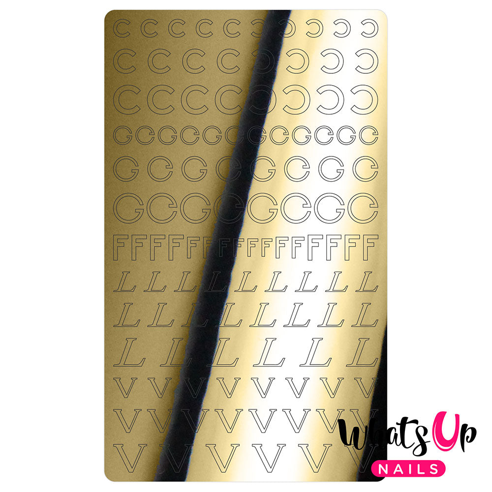 Nail Art Vinyl Film Sticker / Designer Luxury / Metallic Gold