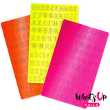 Vinyl Film Sticker / Blackletter Alphabet Old English Font / Neon Pink Orange Yellow