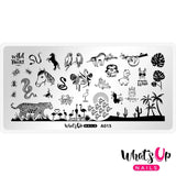 Whats Up Nail Stamping Plate / Amazonian Cuddlers Animal Print Leopard