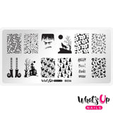 Halloween Stamping Plate Whats Up Nails - B036 Eeks and Screams