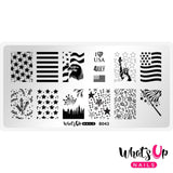 What's Up Nails Metal Stamping Plates daily charme Solo nails Nail Art Supplies Stars and Stripes America American patriot patriotic proud pride fireworks freedom july fourth fourth of july independence day celebrating festive free red white blue flag star spangled statue of liberty bbq grillout