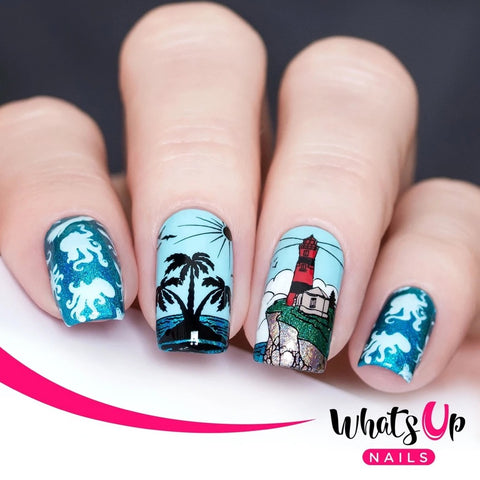 Daily Charme Whats Up Nails Stamping Plate / Coasting to the Sea