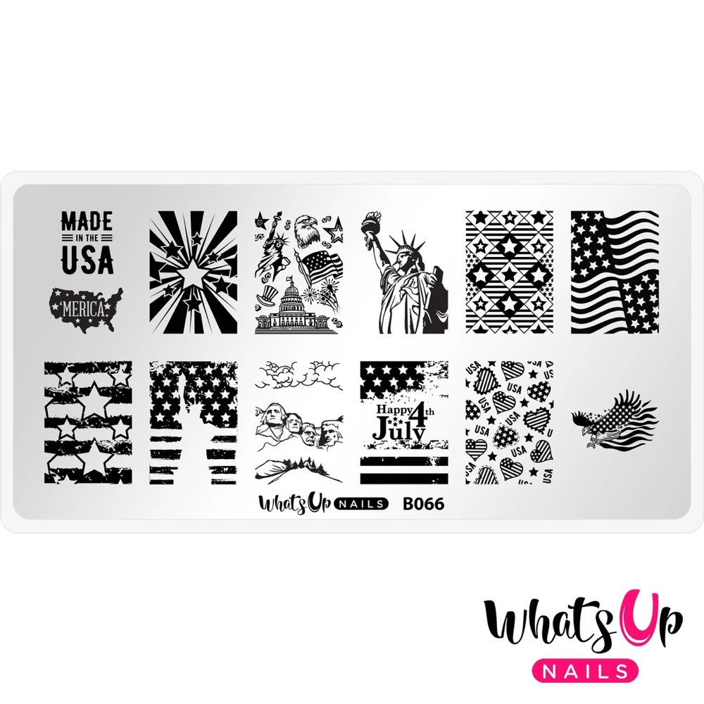 Whats Up Nails / Slice of Americana Stamping Plate | 4th of July Nails