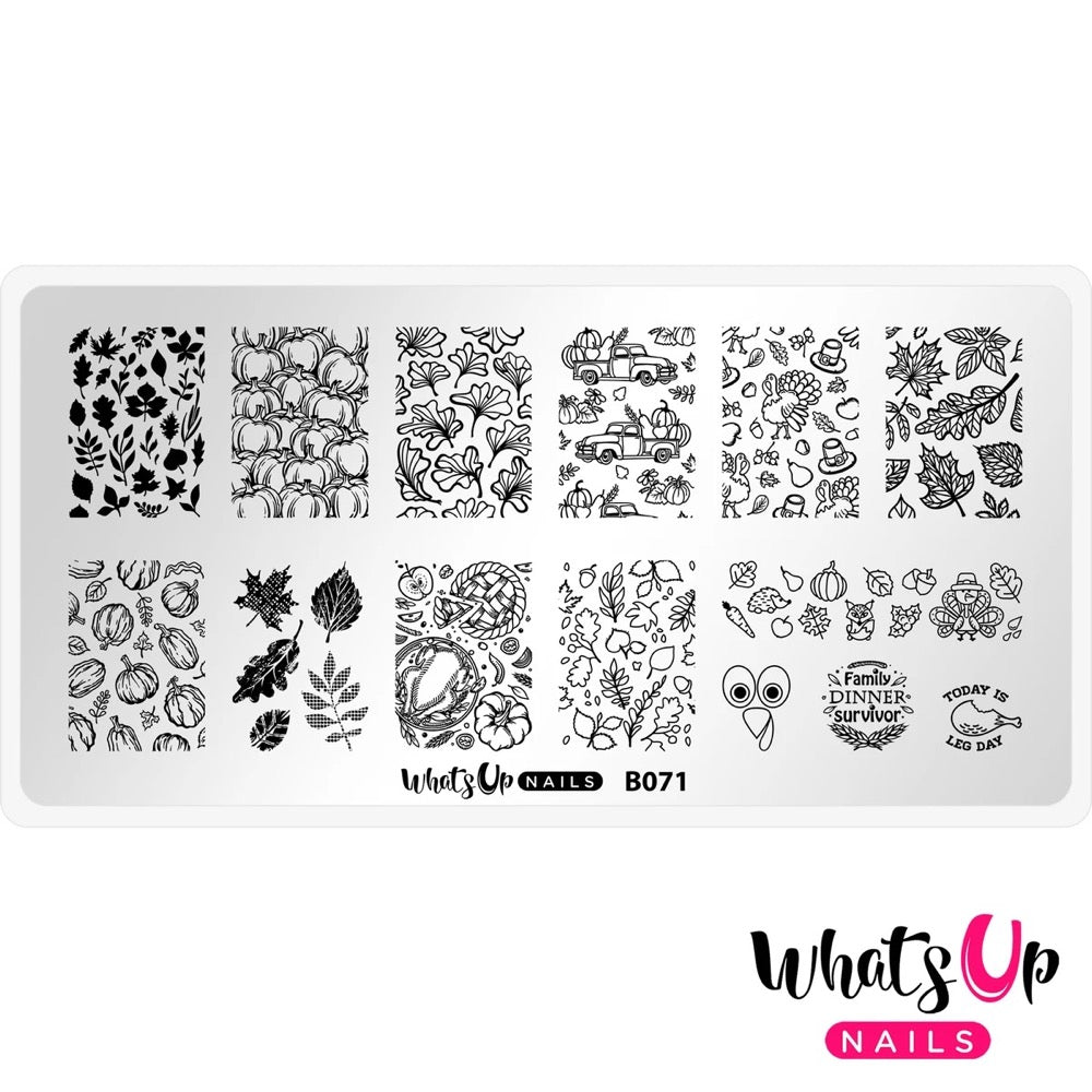 Whats Up Nails Stamping Plate for Fall Nails / The Whole Nine Gourds
