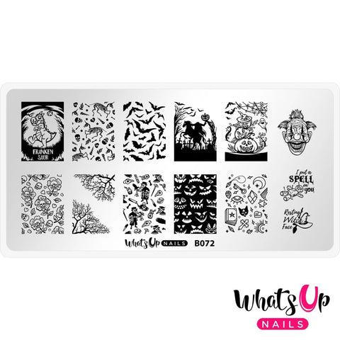 Whats Up Nails Stamping Plate for Halloween Nails / No Clowning Around 