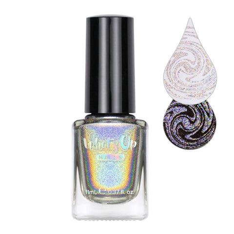 Whats Up Nails Welcome to Holowood Stamping Polish Holographic Silver