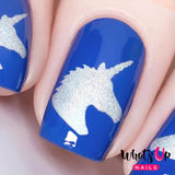 Daily Charme Nail Art Supply Nail Vinyls Sticker Stencil Whats Up Nails / Unicorn Head Stencils