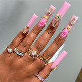 Nail Art Foil Box / Flower Language Bold Spring Pink Lily Topical Nails