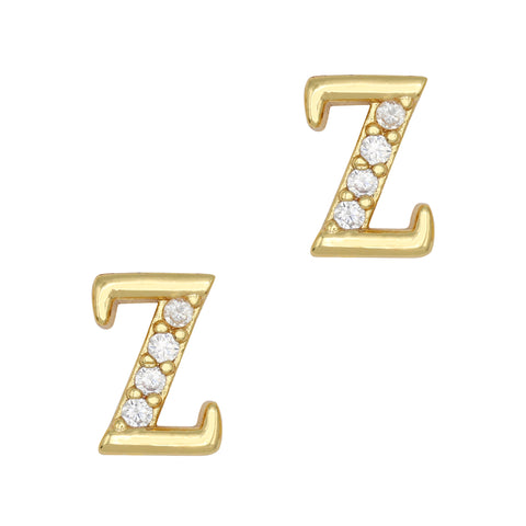 Alphabet Z / Zircon Charm / Gold