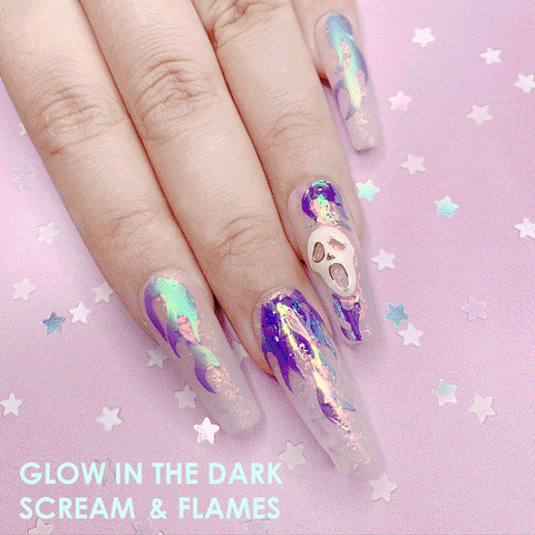 Glow in the Dark Pigment / Violet Glow Halloween Nail Art Supplies