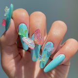 Daily Charme Iridescent Butterfly Resin Cabochon Spring Butterfly Nail @naildesignsbyaree 