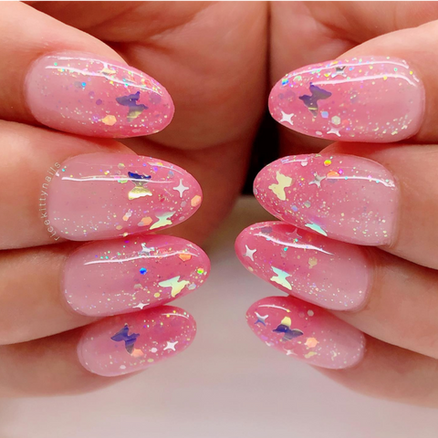 Pastel & Hot Pink Ribbon Glitter for Nail Art – Daily Charme